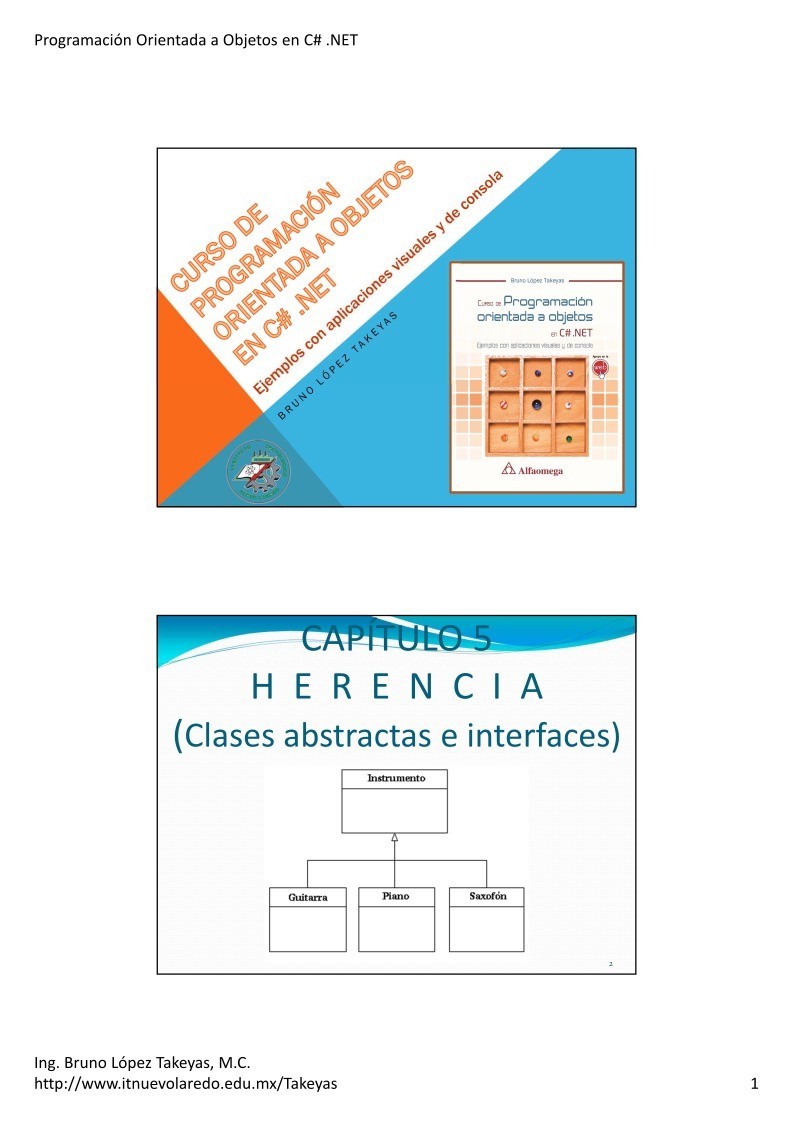 Imágen de pdf 07b.- Herencia (Clases Abstractas E Interfaces) - Programación Orientada a Objetos en C#